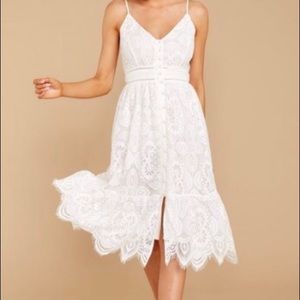 White dress Red Dress Boutique